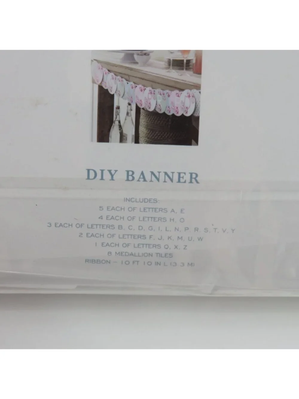 Simply Shabby Chic DIY Banner Pastel Rose Floral Flower Party Decoration NEW